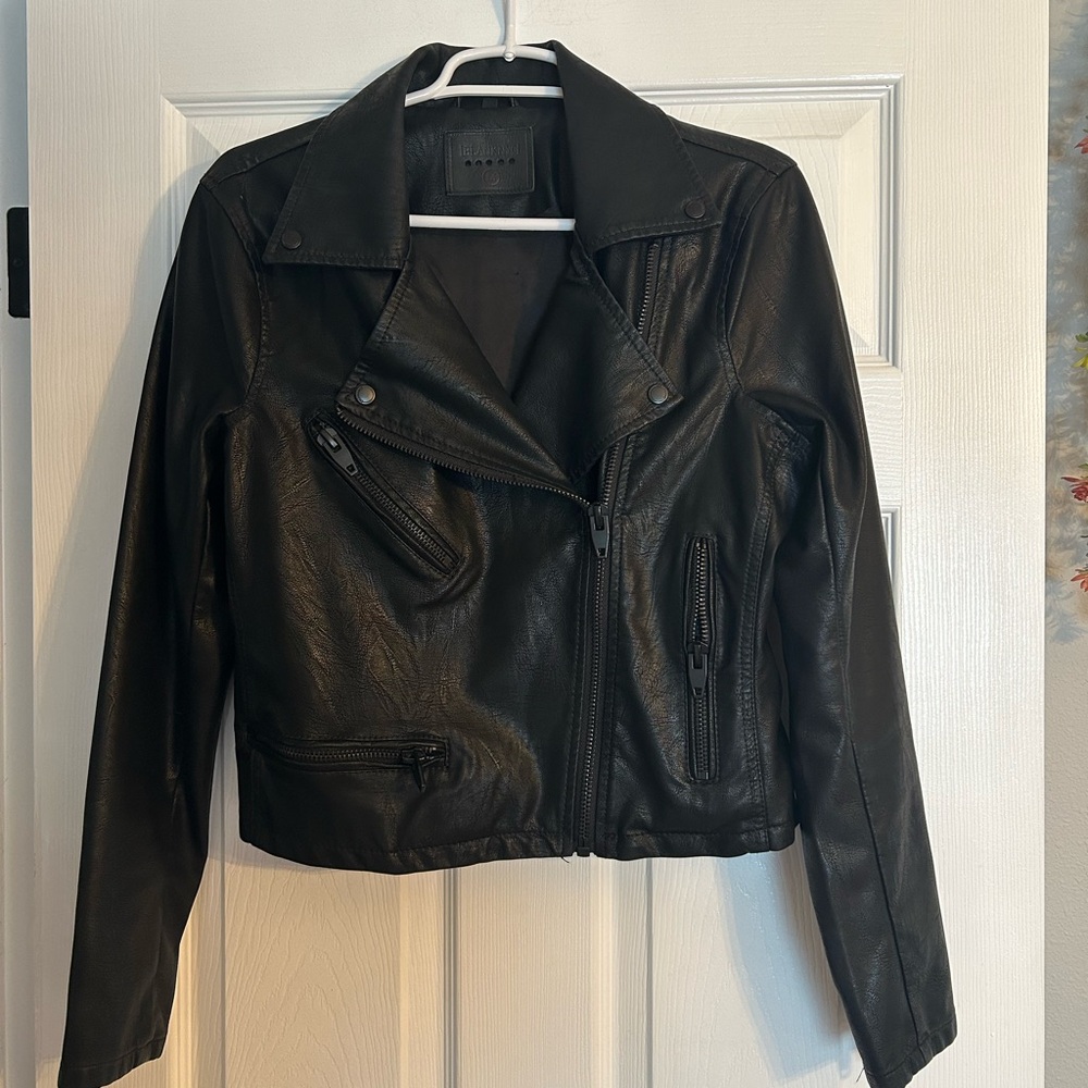 Blank NYC Dark Leather Moto Jacket